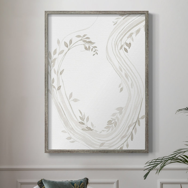 Light Vines II Framed Print - Solid Wood, 11" H x 9" W