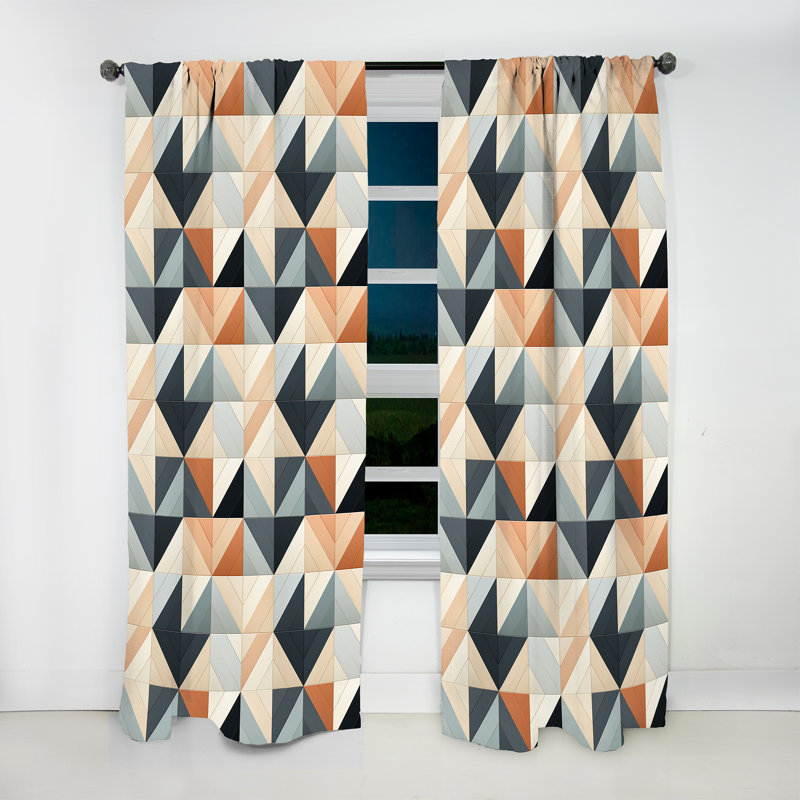 Scandinavian Harmony - Rideau moderne - Velours obscurcissant - 1 panneau, L 52 po x L 120 po