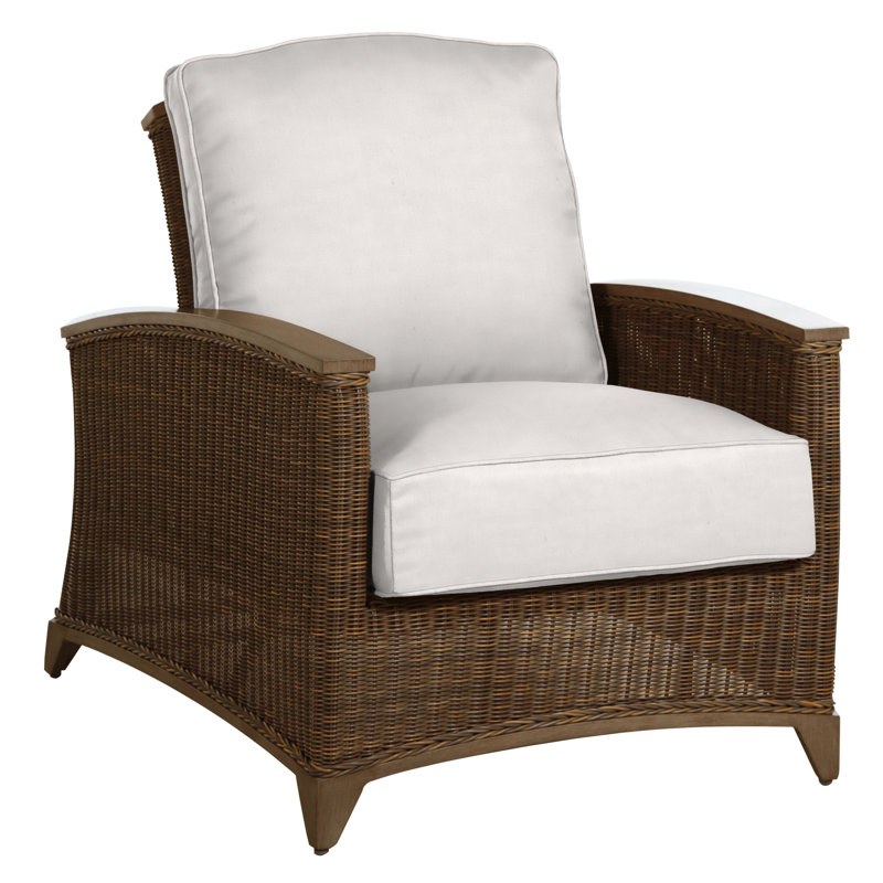 Astoria Patio Chair with Cushions, Astoria #90 Raffia/Oak, No Welt, Avila Natural White