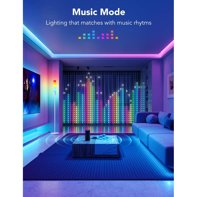 Outdoor 520 - Bulb 80'' Plug-in LED Curtain String Light