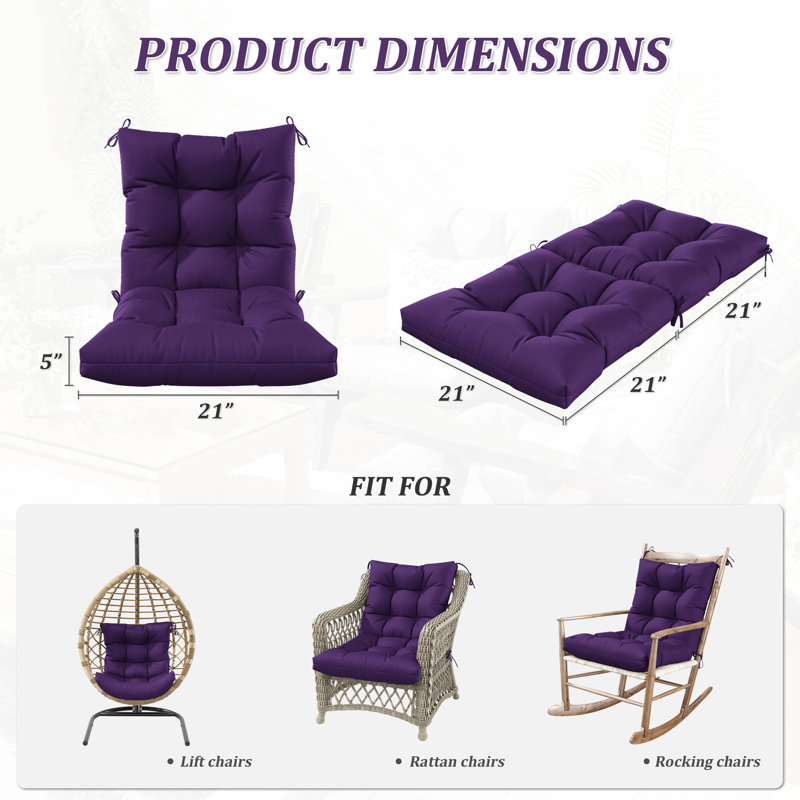 Outdoor/Indoor Seat / Back Cushion, Purple