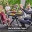Table de salle à manger d'extérieur 46,5 po, noir