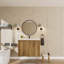 Armoire murale pliante avec lavabo en céramique, conception compacte pour salles de bain modernes, installation facile et fabrication durable-678040715-678040717
