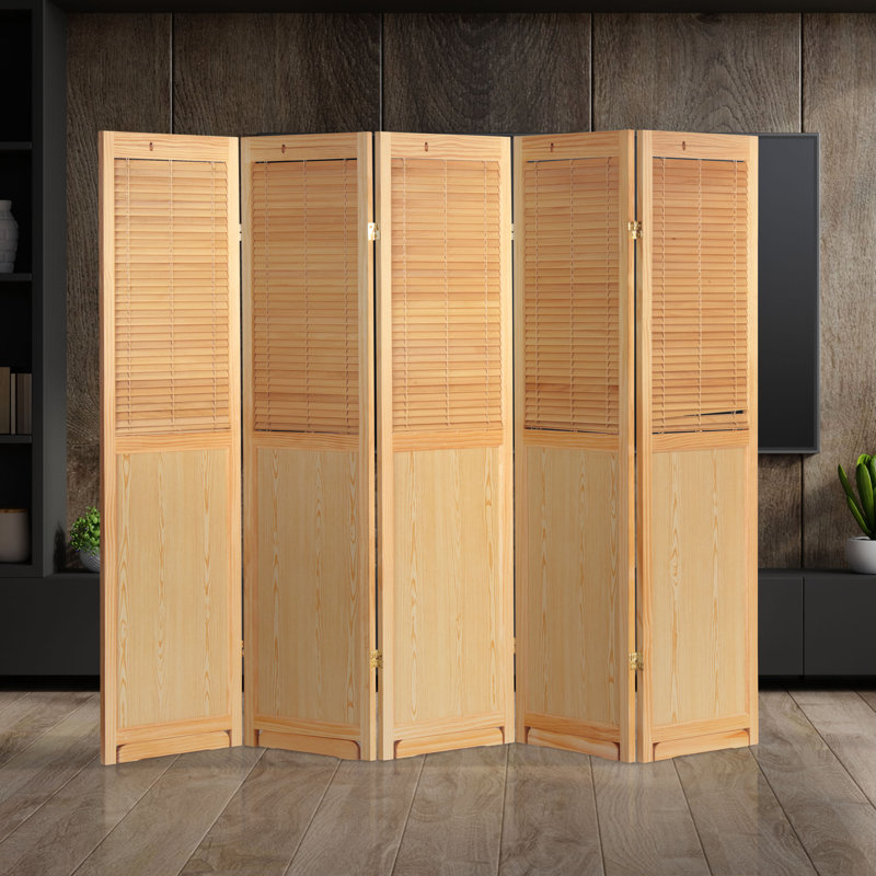 Cloison pliante haute de 6 pi Cayenna, Naturel, 5