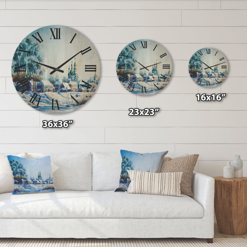 Petite horloge murale en bois, Grand