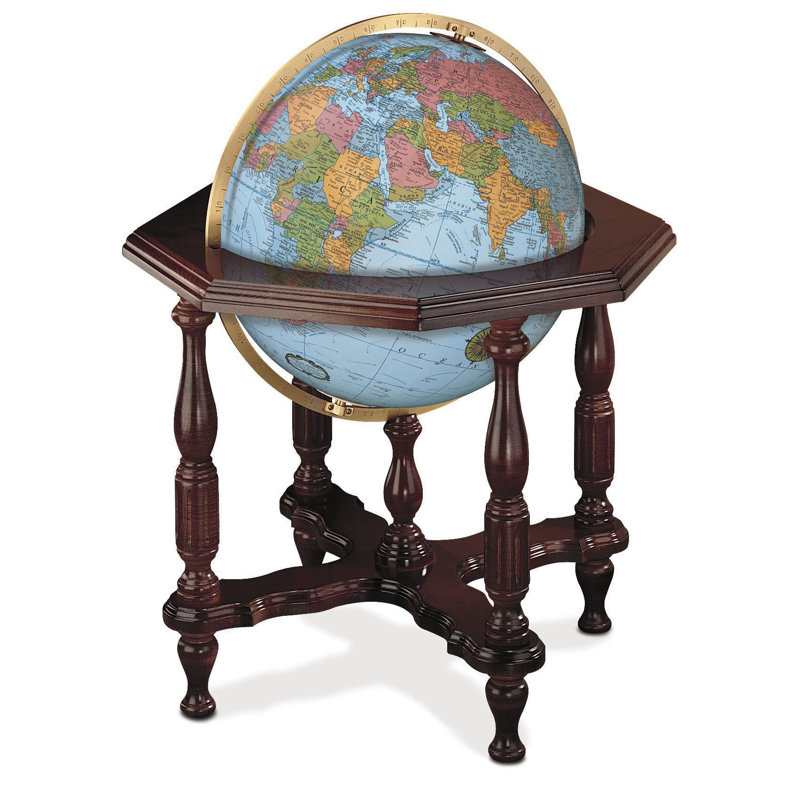 Globe terrestre illuminé bleu Statesman