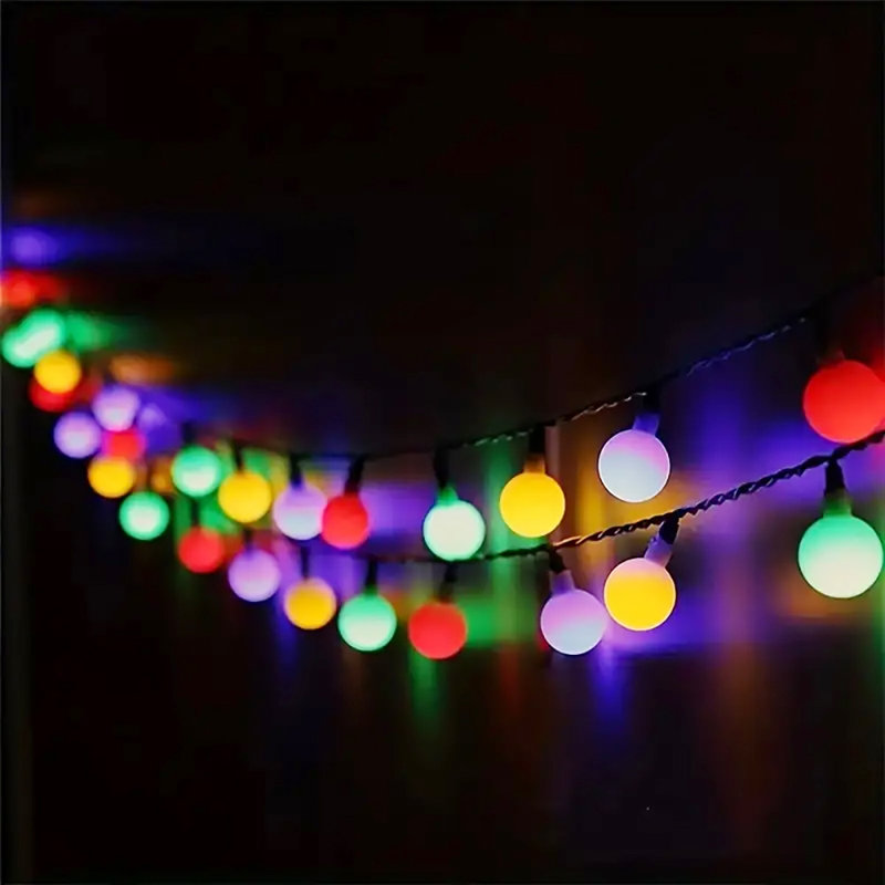 LED Solar Powered Cord String Light, 50 Lamps - 7 Metre Long