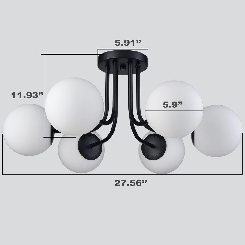 Lustre à 6 lumières Kuido
