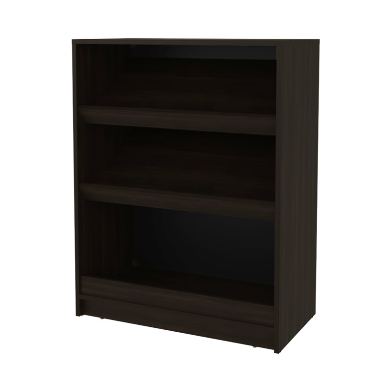 Étagère à chaussures ouverte à 3 niveaux pour panneaux de particules pour chambre à coucher, livres, décor ou articles de tous les jours, l 35,18 po de hauteur, 13,95 po de largeur, 27,85 po de profondeur, porte-objets,