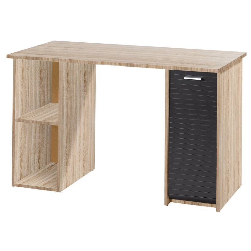 Perea 130cm W Rectangular Computer Desk with Cabinet