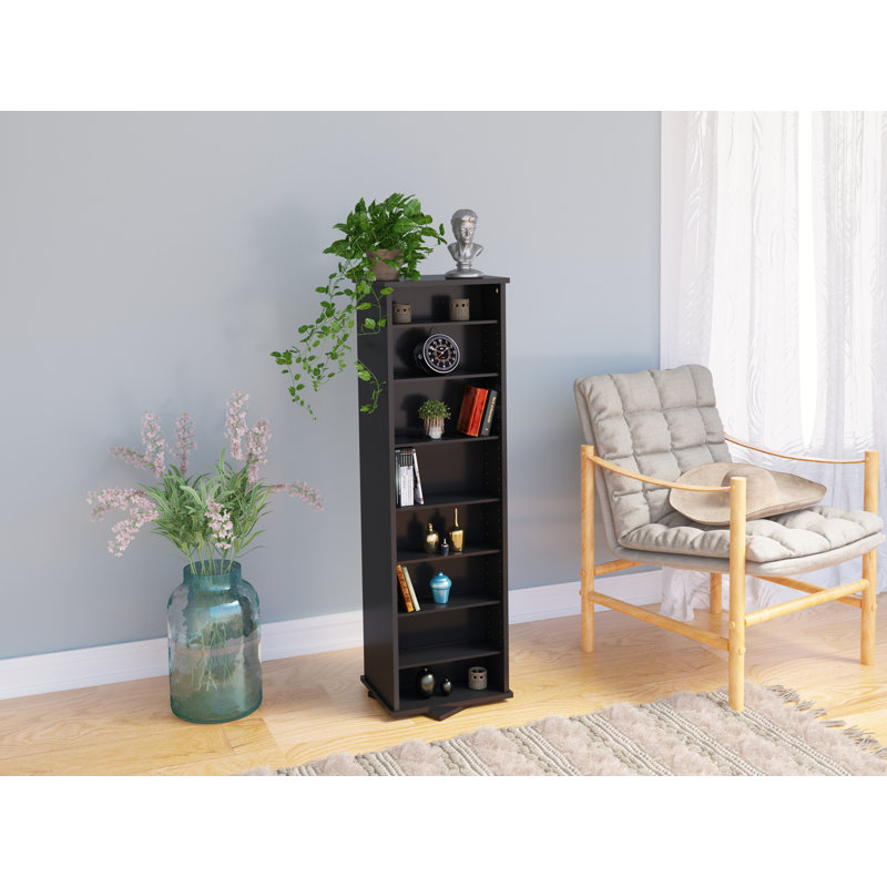 Cataleya 52.5'' H Media Shelves, Black