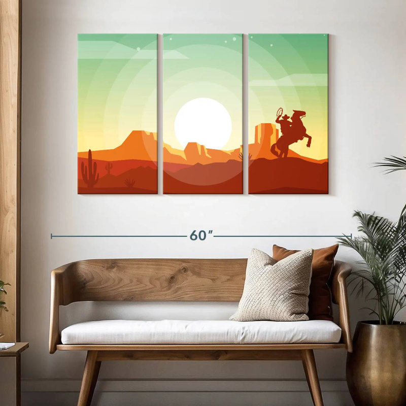 Lelar Western Desert, 32" H x 50" W