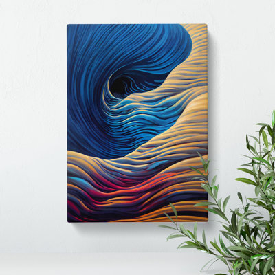 XC1022-1692X Contemporary Ocean Wave Art No.1 Abstract - Wrapped Canvas Print