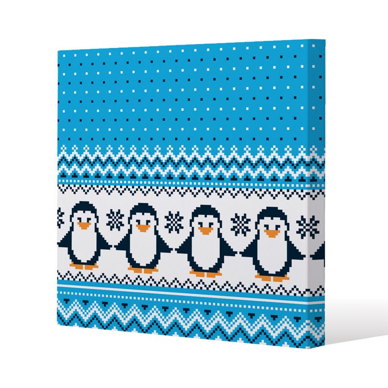 New Year''s Christmas - Wrapped Canvas Print, 90cm H x 90cm W