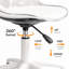 Fauteuil de coiffeuse en acrylique transparent avec roulettes, fauteuil de bureau pivotant à hauteur réglable-1506887278