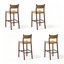 Chaise basse en noyer (lot de 4)-342699460-342699461-342699513