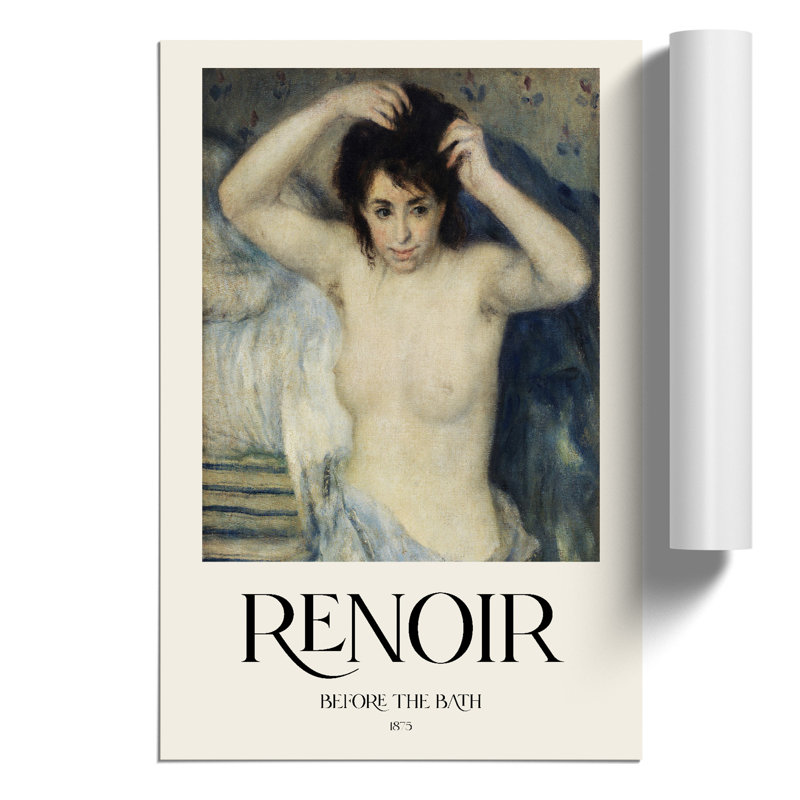 Before the Bath Print by Pierre Auguste Renoir - Frameless Print, 59cm H x 42cm W x 0.1cm D
