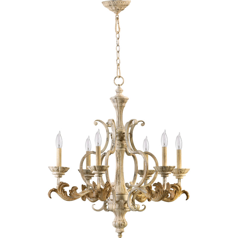 Lustre classique / traditionnel à 6 lumières de style bougie Pederson