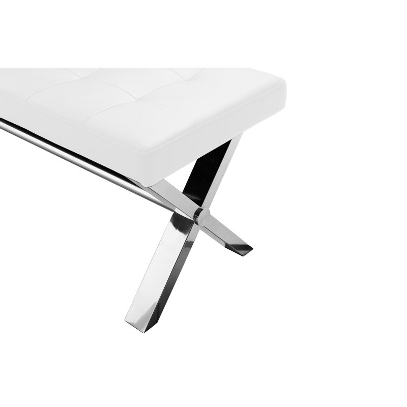 Banc en simili cuir Beverly Beverly, Simili cuir blanc