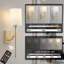 Ensemble de deux appliques murales à piles, lumière murale sans fil avec télécommande, à intensité variable, blanc chaud / blanc naturel / lumière du jour / RVB, applique murale rechargeable pour le couloir de la chambre à coucher, noir-831053487