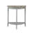 Half Moon Wooden Accent Table With 1 Bottom Shelf-104901024