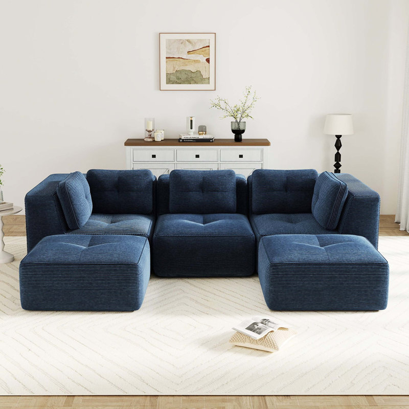 Canapé modulaire moderne Boneless Blue