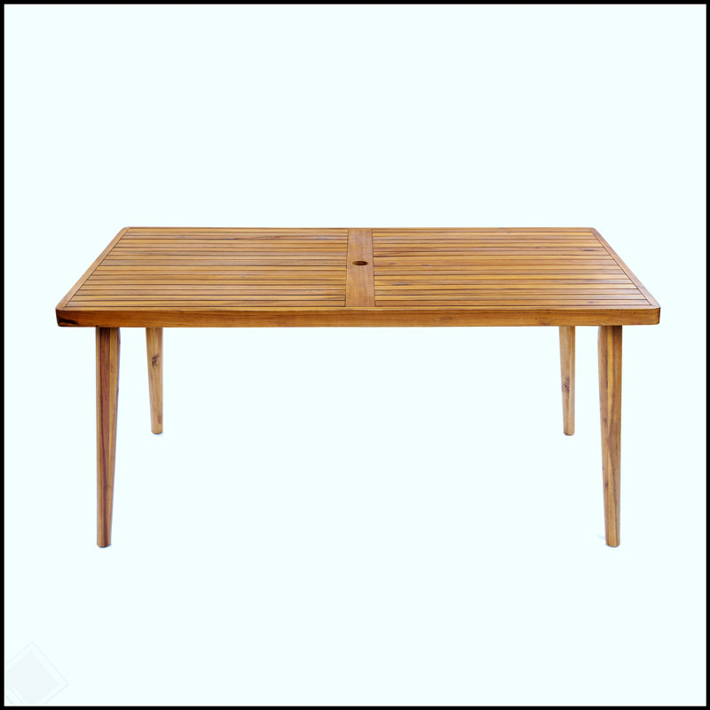 Table de salle à manger d'extérieur en bois d'acacia durable Janiyah