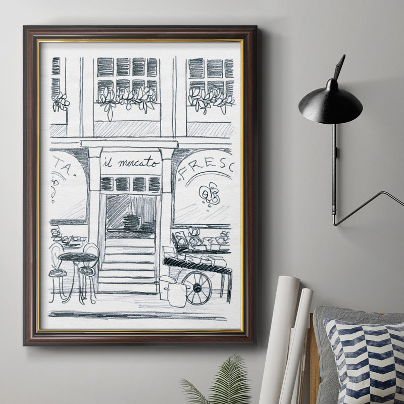 Croquis de rue italien IV, reproduction de cadre photo sur toile, H 20 po x l 16 po x P 2,5 po