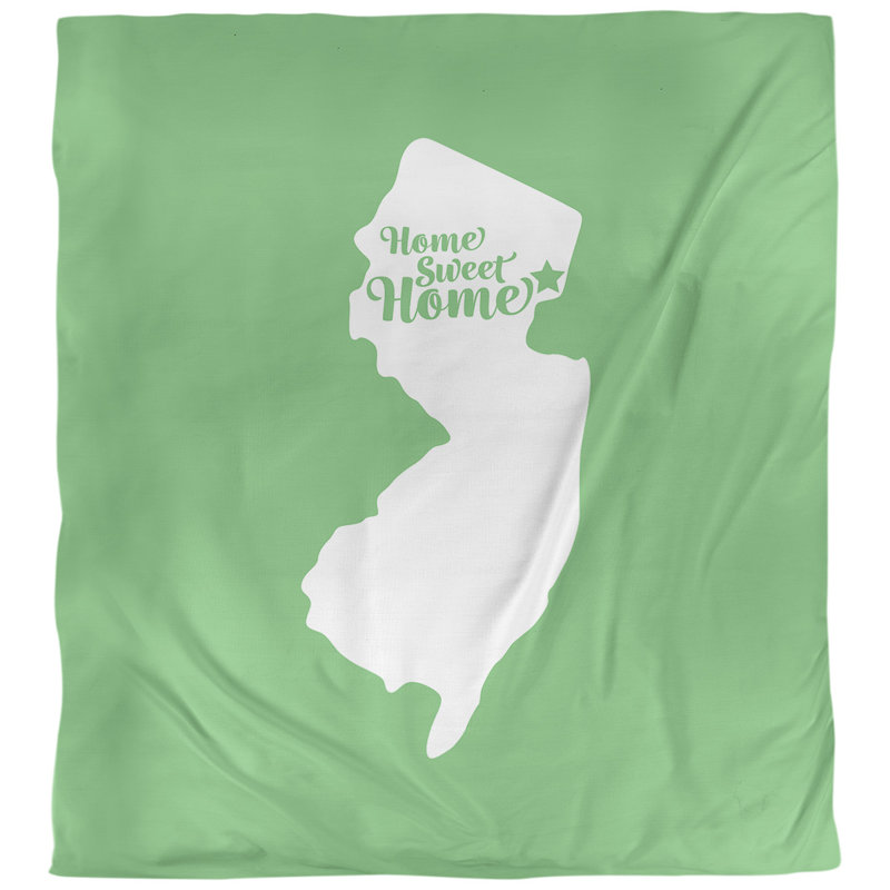 Housse de couette home jersey city, Polyester brossé, Housse de couette pour lit simple, Vert