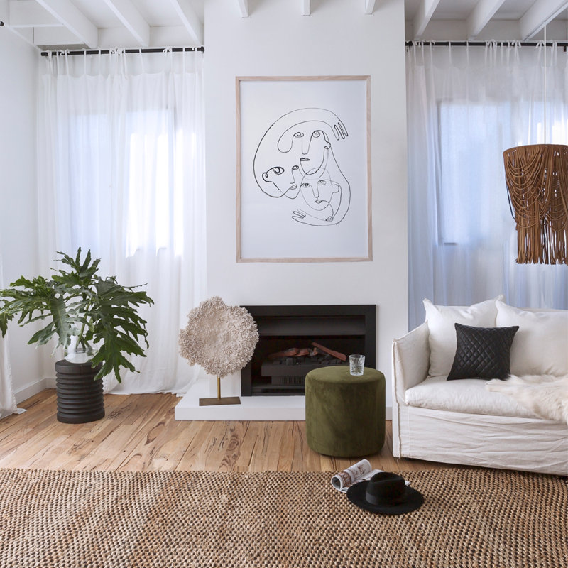 River Geometric Area Rug in Brown/Black, Runner 2'7" x 13'1"
