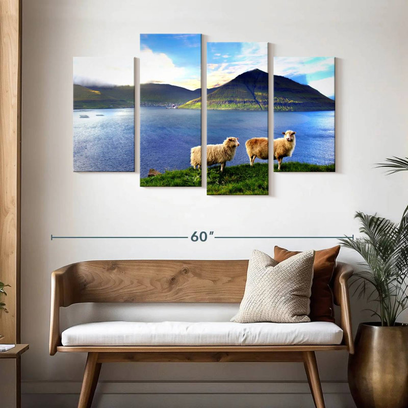 Brampt Faroe Islands Sheep, 32"H x 52"W