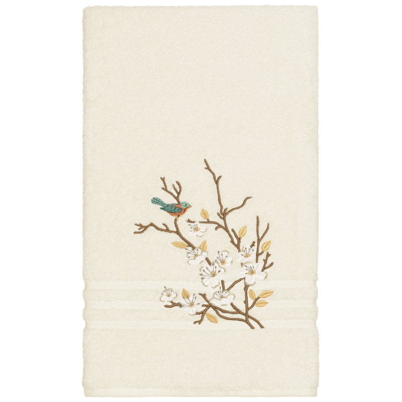 Spring Time Turkish Cotton Bath Towel, Cream