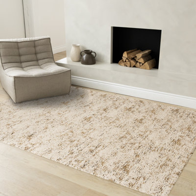 Tapis blanc doux doux et résistant aux taches, 5 pi 3 po x 7 pi 7 po