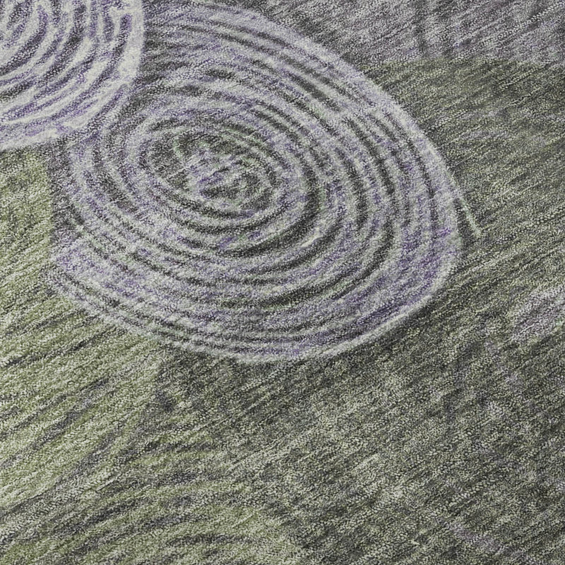 Premium Machine Washable Mayfield AMF2267 Geometric Rug, 9' x 12', Purple