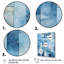 Carreaux scandinaves blancs et bleus V - art mural abstrait-679985386-679985387