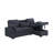 91"W Chenille Fabric Reversible Sleeper Sectional With Storage Chaise, Drop-Down Table, Cup Holders And Charging Ports-35993678