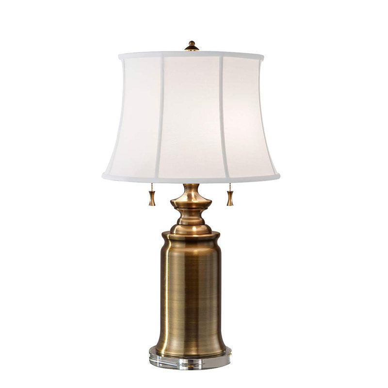 Plattville Metal USB Table Lamp, Bali Brass