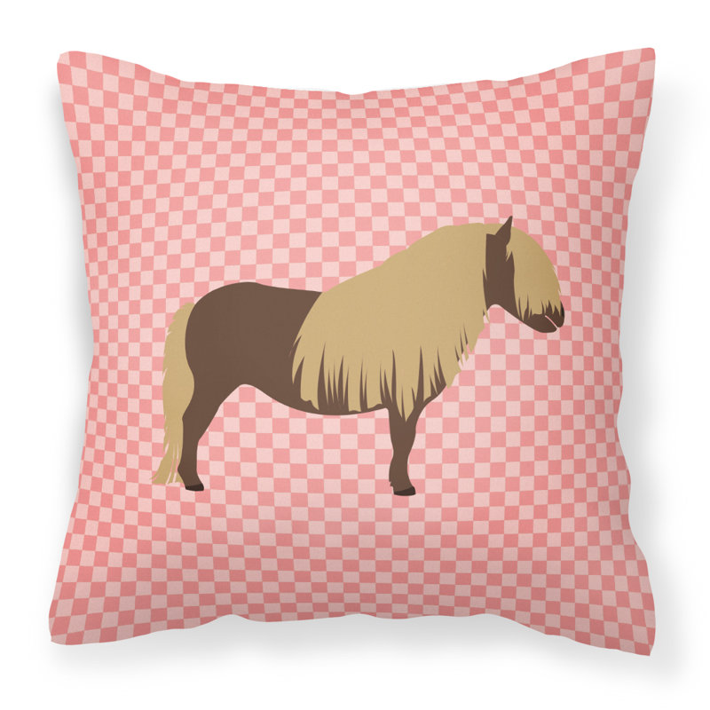 Coussin extérieur cheval pony, Rose, 18 po x 18 po
