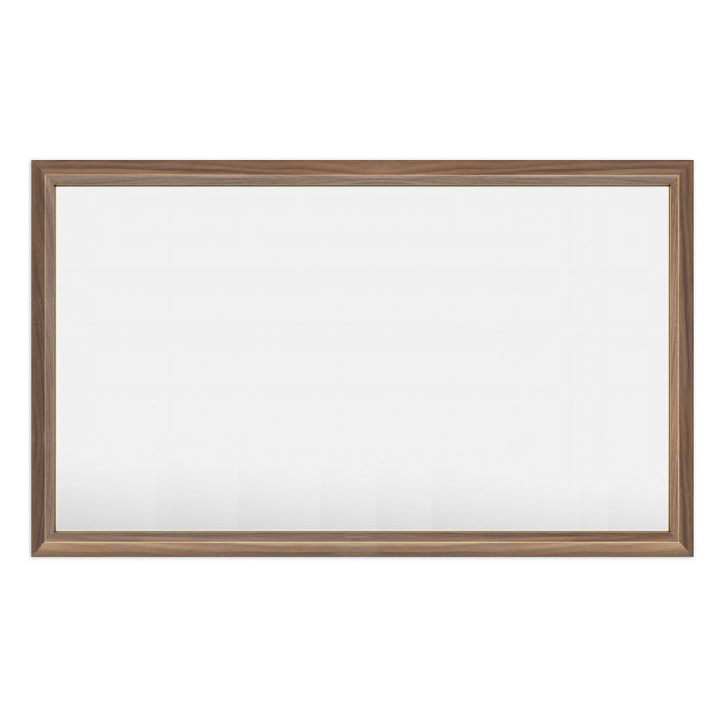 Miroir mural Amara, 50 po x 30 po, Bois brun foncé