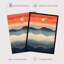 Wall Art Print Low Sun High Tide Blue Seascape Living Room
