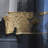 Abstract Curtain Panel, Gold Blue Paint Collage Blackout Decor - Gold And Blue Paint Elegance III-881490769