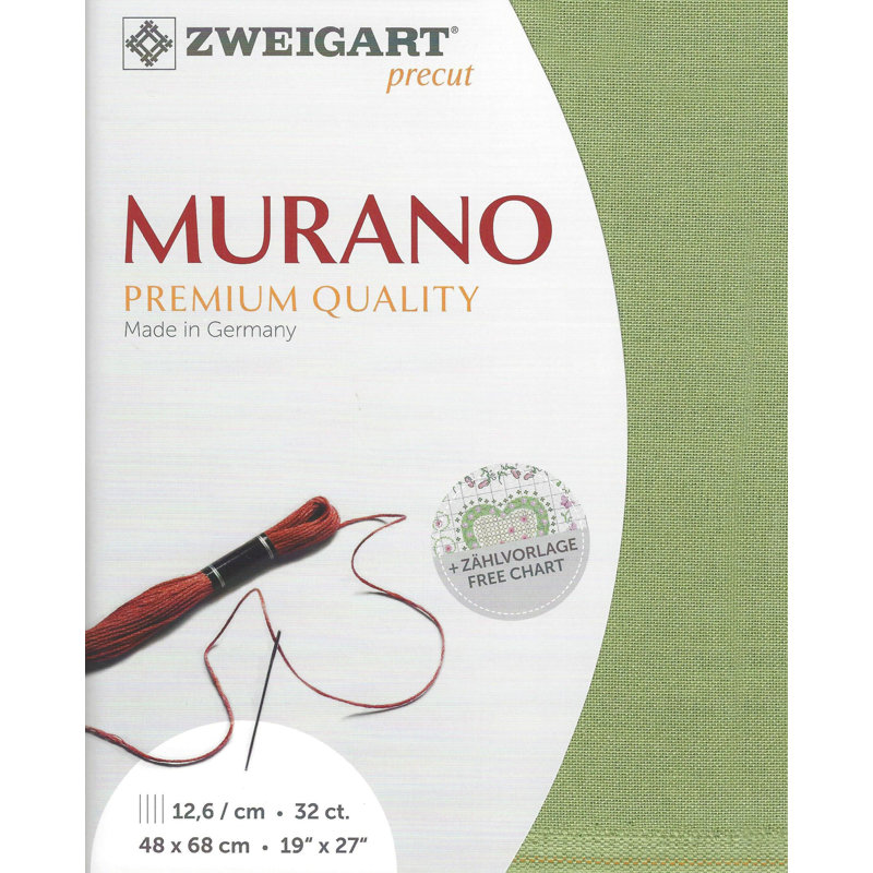 Prédécoupé Zweigart Murano 32 unités olive 3984/6016, Olive