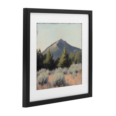 «Tucson Mountain Landscape», reproduction d'art sous verre encadrée par Petal Prints Design