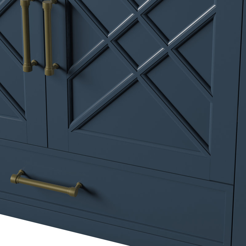 Ensemble de meuble-lavabo simple 36 po Brecken, Bleu Franklin