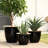 Kristy 3-Piece Tapered Round Planter Pots, Plastic Outdoor Planter Set with Drainage Hole