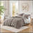 3 PCS King/Cal King Solid Faux Fur Comforter Mini Set Gray-133388331