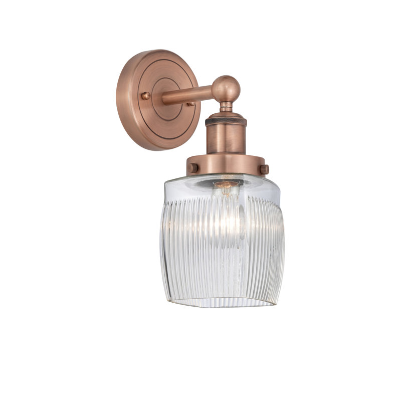 Keenan Steel Armed Sconce, Antique Copper