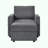 Upholstered Accent sofa with Ottoman-2028518479