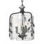 Luminaire suspendu tambour naturel noir à 3 lumières Tiah-92389211