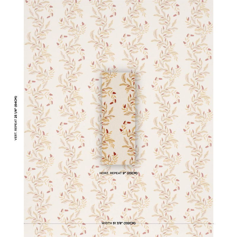 Tissu Schumacher X Laura Gonzalez Vagary Vines, Jaune